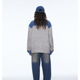 Unisex Jacket Retro Patchwork Jacket Loose Spring and Autumn Coat